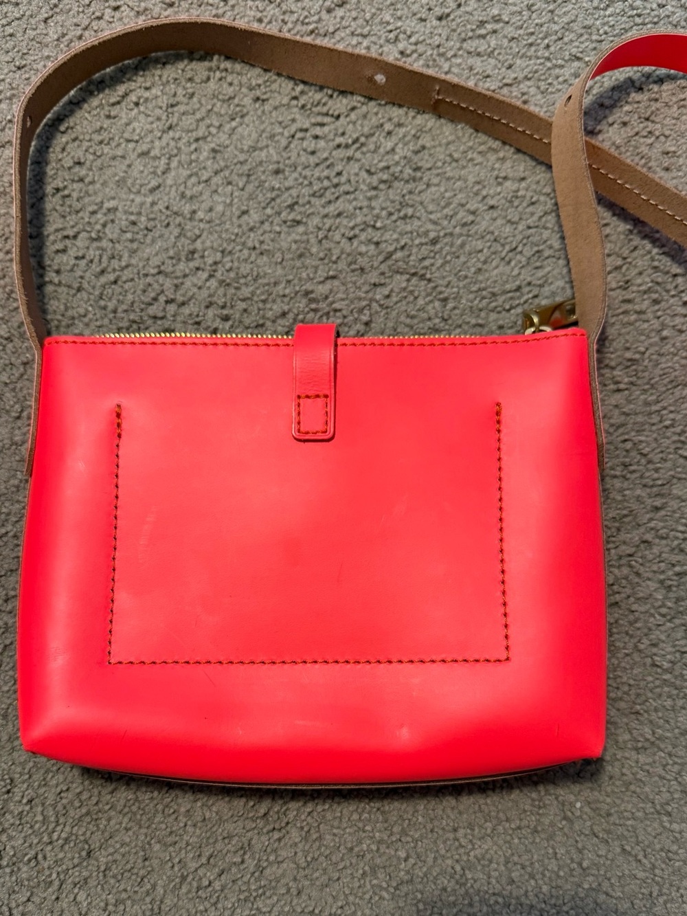 J.Crew Parker Pink Leather Crossbody Bag - Picture 3 of 9